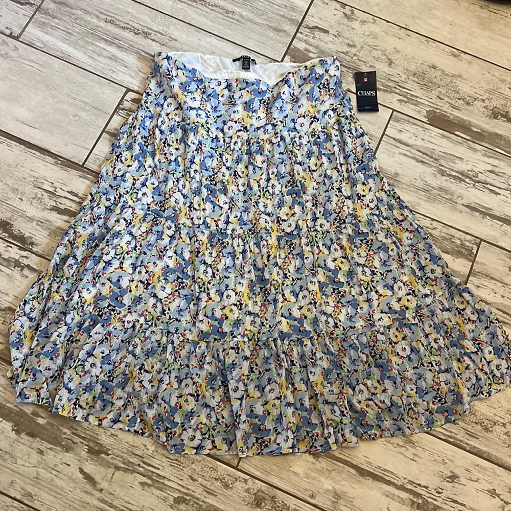 NWT Chaps floral skirt